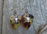 CLEARANCE Tiny Turtle Charm Guitar Pick Earrings - Pick Your Color