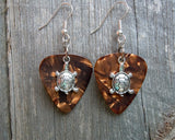 CLEARANCE Tiny Turtle Charm Guitar Pick Earrings - Pick Your Color