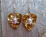 CLEARANCE Tiny Turtle Charm Guitar Pick Earrings - Pick Your Color
