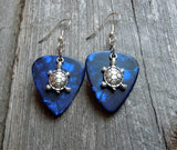 CLEARANCE Tiny Turtle Charm Guitar Pick Earrings - Pick Your Color