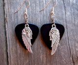 CLEARANCE Wings and Roses Guitar Pick Earrings - Pick Your Color