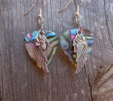 CLEARANCE Wings and Roses Guitar Pick Earrings - Pick Your Color