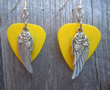 CLEARANCE Wings and Roses Guitar Pick Earrings - Pick Your Color