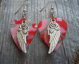 CLEARANCE Wings and Roses Guitar Pick Earrings - Pick Your Color