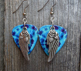 CLEARANCE Wings and Roses Guitar Pick Earrings - Pick Your Color