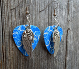 CLEARANCE Wings and Roses Guitar Pick Earrings - Pick Your Color