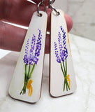 Flower Bouquet Painted Wooden Earrings