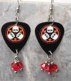 30 Seconds to Mars A Beautiful Lie Guitar Pick Earrings with Red Swarovskis
