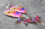 ABBA Guitar Pick Earrings with Rose ABx2 Swarovski Crystals