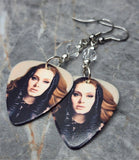 Adele Guitar Pick Earrings with Clear Swarovski Crystals