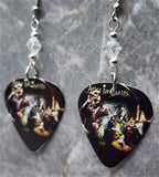 Alice in Chains Guitar Pick Earrings with Clear Swarovski Crystals