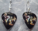 Alice in Chains Guitar Pick Earrings with Clear Swarovski Crystals