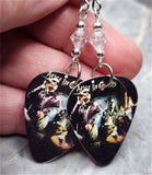 Alice in Chains Guitar Pick Earrings with Clear Swarovski Crystals