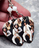 The Allman Brothers Band Guitar Pick Earrings with White Swarovski Crystals