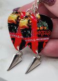 Anthrax Fistful of Metal and Armed and Dangerous Guitar Pick Earrings with Spike Charm Dangle
