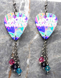 Arctic Monkeys TATUM-835 Guitar Pick Earrings with Swarovski Crystal Dangles