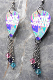 Arctic Monkeys TATUM-835 Guitar Pick Earrings with Swarovski Crystal Dangles