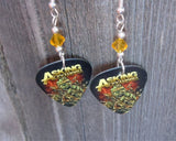 Asking Alexandria Guitar Pick Earrings with Golden Yellow Swarovski Crystals