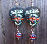 Asking Alexandria Guitar Pick Earrings with British Flag Pave Dangles