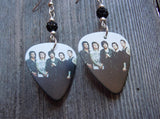 Asking Alexandria Group Picture Guitar Pick Earrings with Black Pave Beads