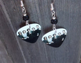 Asking Alexandria Group Picture Guitar Pick Earrings with Black Pave Beads