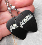 Asking Alexandria Guitar Pick Earrings with Metallic Silver Swarovski Crystals