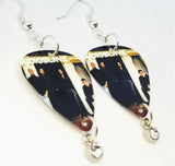 Audioslave Live at the Quart Festival Guitar Pick Earrings with Crystal Charm Dangles