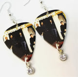 Audioslave Live at the Quart Festival Guitar Pick Earrings with Crystal Charm Dangles
