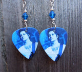 Avenged Sevenfold Synyster Gates Guitar Pick Earrings with Capri Blue Swarovski Crystals