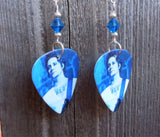 Avenged Sevenfold Synyster Gates Guitar Pick Earrings with Capri Blue Swarovski Crystals