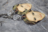 Avril Lavigne Guitar Pick Earrings with Clear Swarovski Crystals