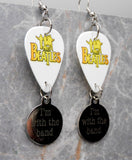 The Beatles Guitar Pick Earrings with Stainless Steel I'm With the Band Charms
