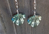 The Beatles Abbey Road Guitar Pick Earrings with Gray Swarovski Crystals