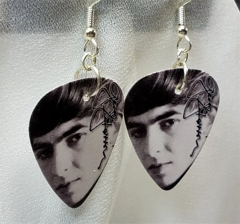 The Beatles George Harrison Guitar Pick Earrings