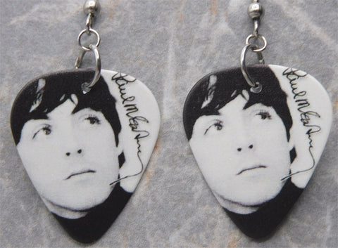 The Beatles Paul McCartney Guitar Pick Earrings