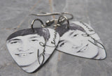 The Beatles John Lennon Guitar Pick Earrings