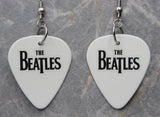 The Beatles White Guitar Pick Earrings