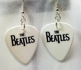The Beatles White Guitar Pick Earrings