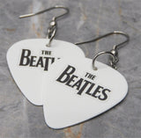 The Beatles White Guitar Pick Earrings