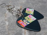 The Beatles 1 Album Guitar Pick Earrings with Clear Swarovski Crystals