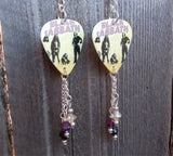 Black Sabbath Unearthed Guitar Pick Earrings with Swarovski Crystal Dangles