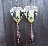 Black Sabbath Unearthed Guitar Pick Earrings with Swarovski Crystal Dangles