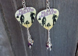 Black Sabbath Unearthed Guitar Pick Earrings with Swarovski Crystal Dangles