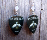 Black Veil Brides Ritual Guitar Pick Earrings with Opal Swarovski Crystals