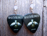Black Veil Brides Ritual Guitar Pick Earrings with Opal Swarovski Crystals