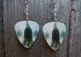 Black Veil Brides Wretched and Divine Guitar Pick Earrings with Clear Swarovski Crystals