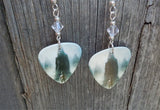 Black Veil Brides Wretched and Divine Guitar Pick Earrings with Clear Swarovski Crystals