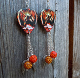 Black Veil Brides Fallen Angel Guitar Pick Earrings with Pave and Charm Dangles