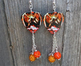 Black Veil Brides Fallen Angel Guitar Pick Earrings with Pave and Charm Dangles