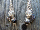 Black Veil Brides IV Guitar Pick Earrings with Pave Bead Dangles